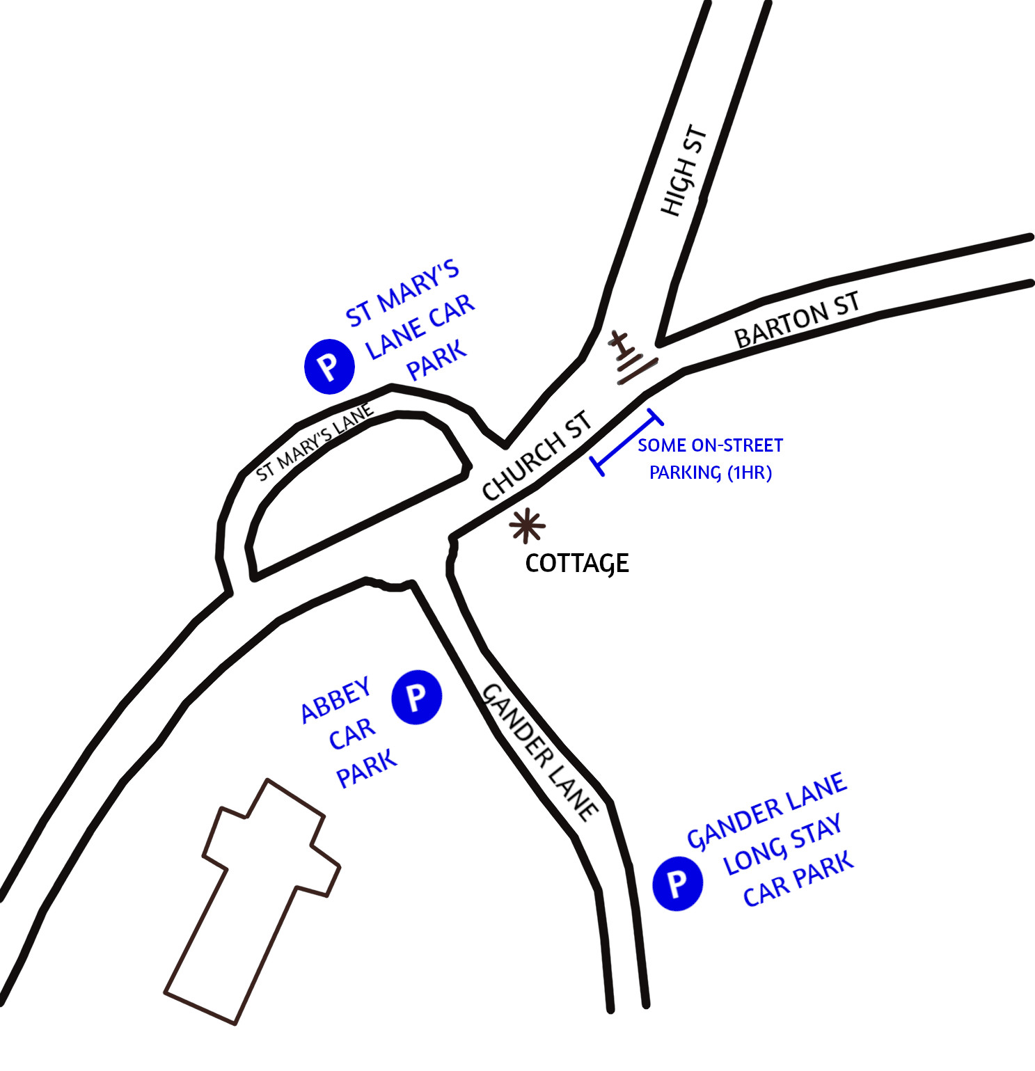 Map of local parking